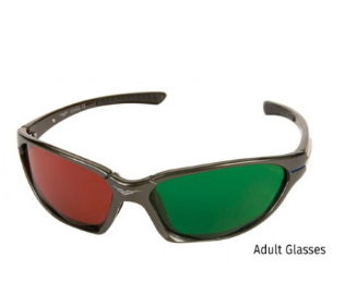 Wrap-around-Rotgrünbrille für Erwachsene