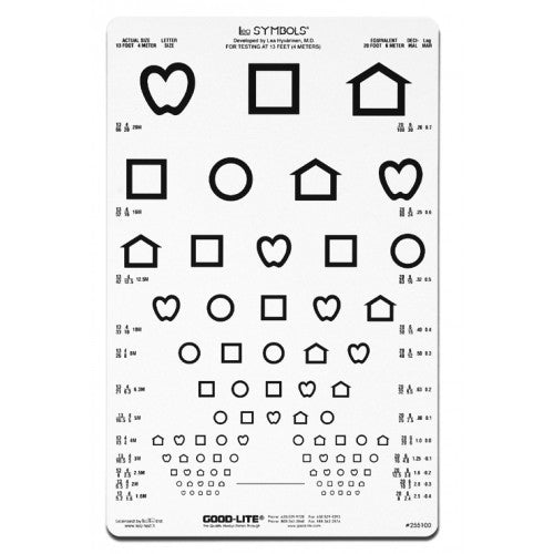 LEA™-Symbole – lichtdurchlässige Sehtafel Ferne (Ohne Antwortkarten)
