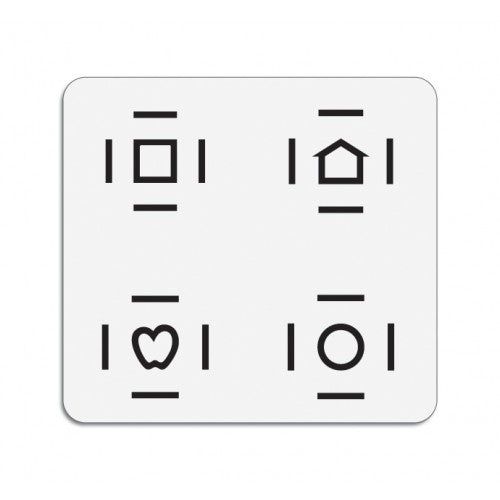 LEA™-Symbole-Antworttafel mit Crowding-Umrandung