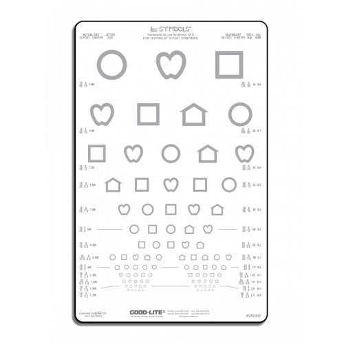 LEA™-Kontrasttafel – Symbole 2,5 %