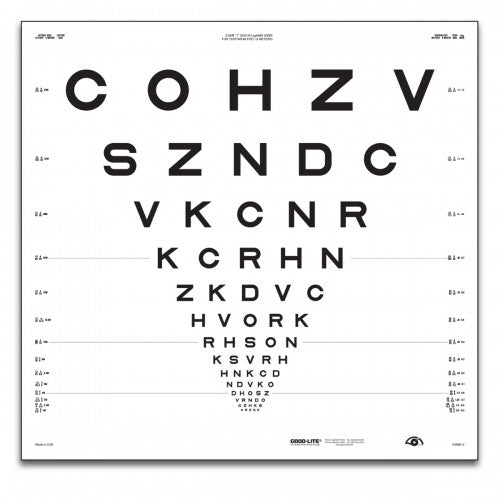 ETDRS „2000“ – SLOAN-Buchstaben Tafel „1“ 4m