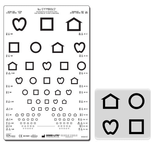 LEA™-Symbole – lichtdurchlässige Sehtafel Ferne