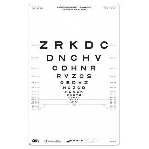 SLOAN-Buchstaben – lichtdurchlässige Sehtafel Nähe Tafel „2“