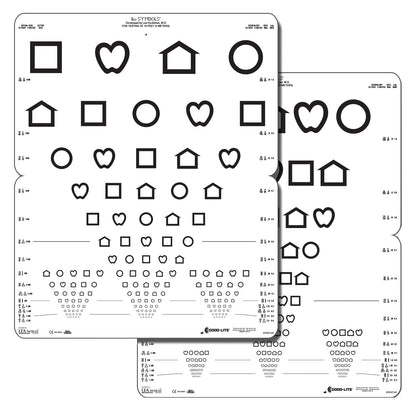 LEA™-Symbole – Falttafel mit Optotypenabstand 100 % / 25 %