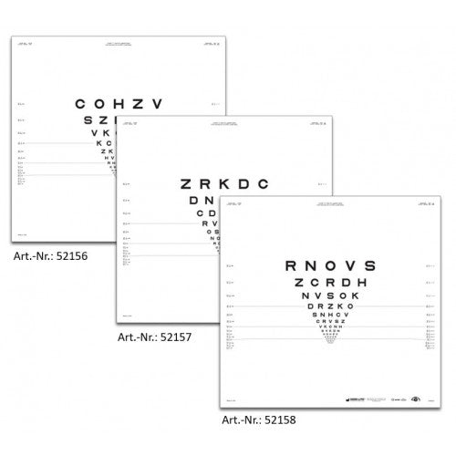 ETDRS „2000“ – SLOAN-Buchstaben Tafel „1“ (2m)