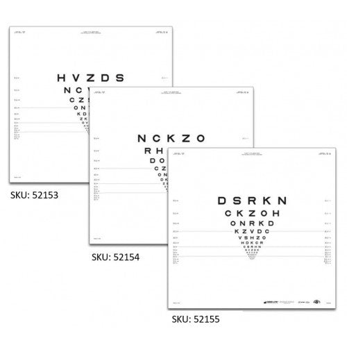 ETDRS-Originalserie 2 m – SLOAN-Buchstaben Tafel „2“