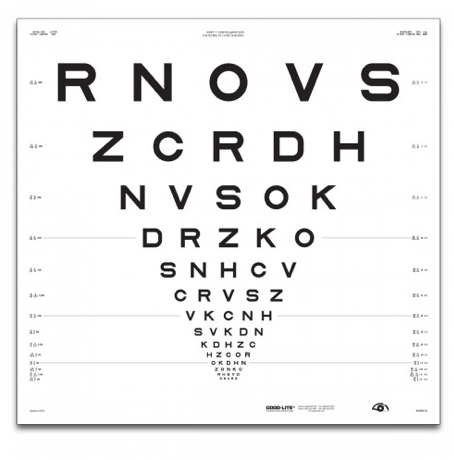 ETDRS „2000“ – SLOAN-Buchstaben Tafel „3“ (4m)